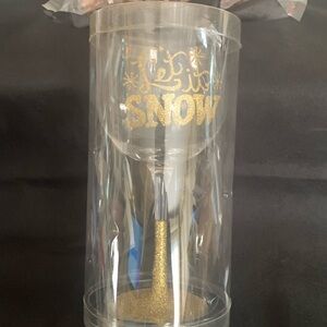 Large holiday wine glass